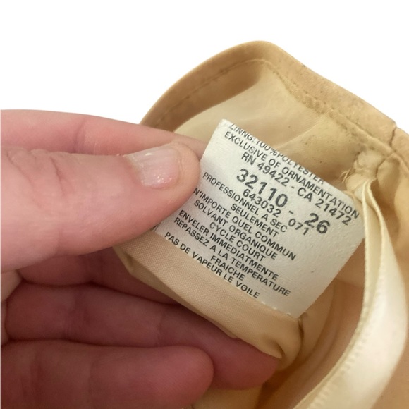 VINTAGE GUNNE SAXE Champagne Gold sleeveless short dress- NWT - Picture 7 of 11